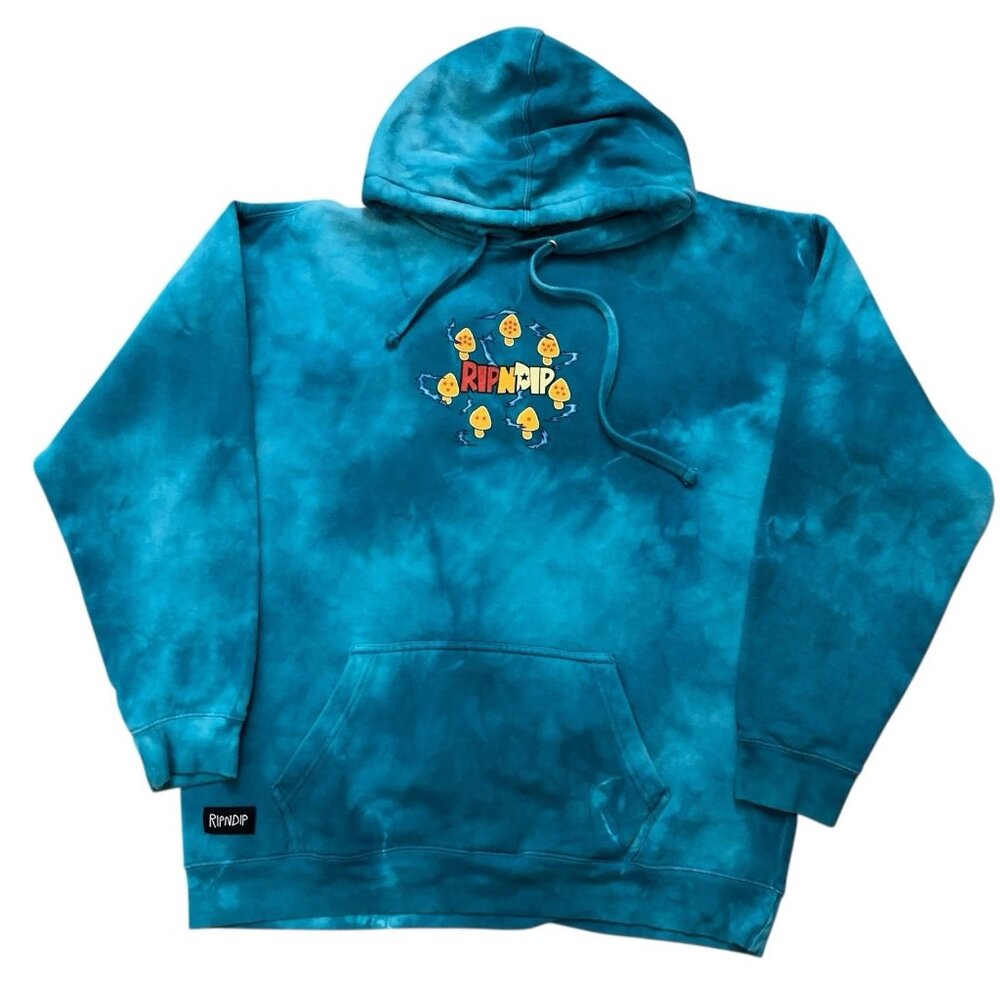 Ripndip Hoodie Mens Size L Pullover Dragon Ball Super Sainerm Green Tie-Dye